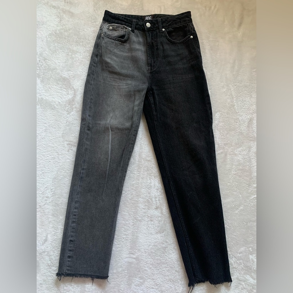 Two toned pants black and grey